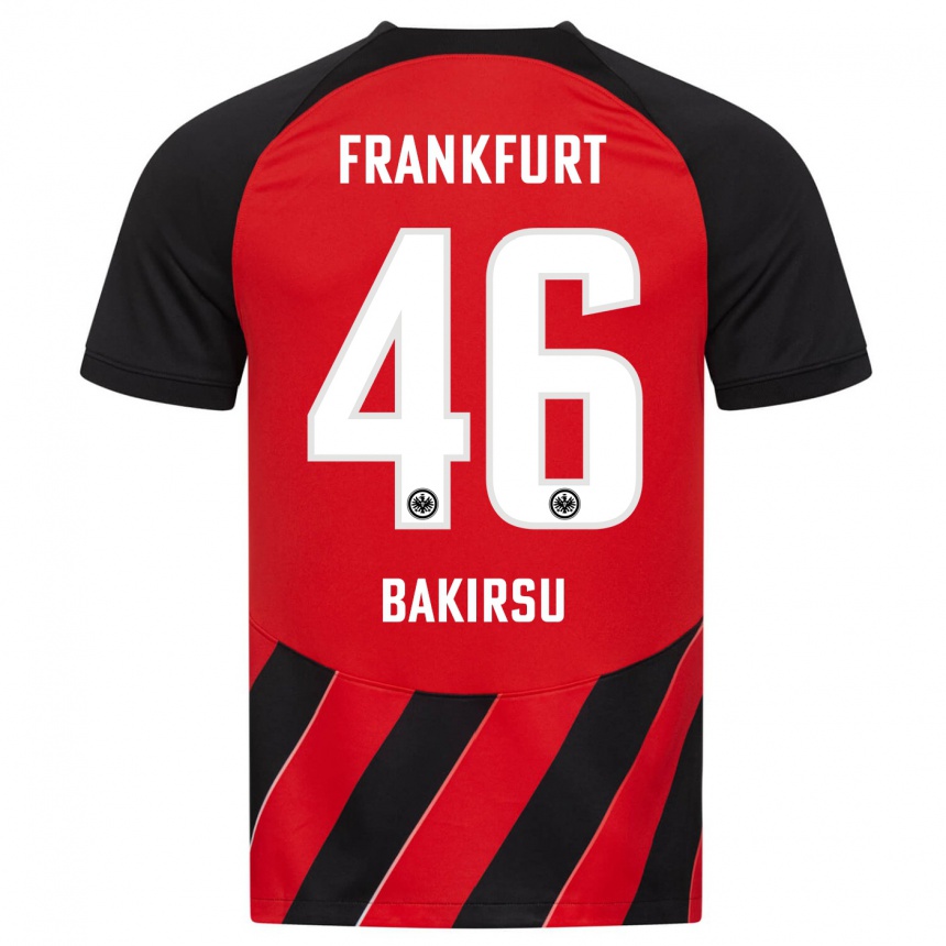 Kids Football Hüseyin Bakirsu #46 Red Black Home Jersey 2023/24 T-Shirt Canada