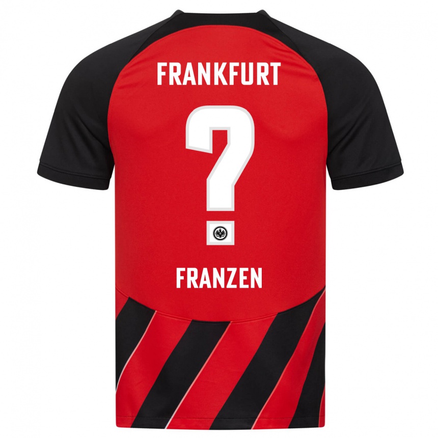 Kids Football Marlon Franzen #0 Red Black Home Jersey 2023/24 T-Shirt Canada