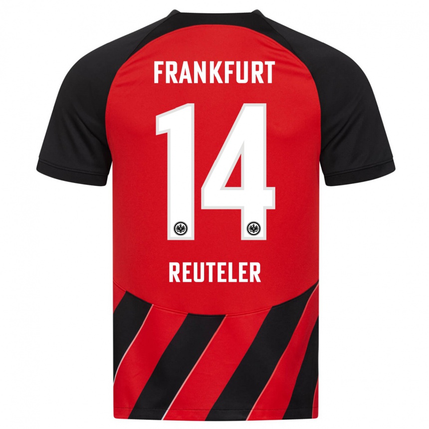 Kids Football Geraldine Reuteler #14 Red Black Home Jersey 2023/24 T-Shirt Canada