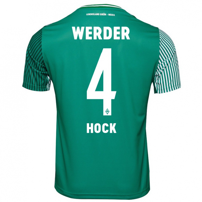 Kids Football Alexander Höck #4 Green Home Jersey 2023/24 T-Shirt Canada