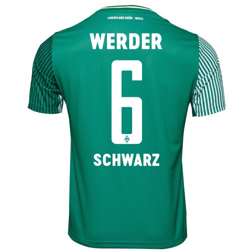 Kids Football Ricardo-Felipe Schwarz #6 Green Home Jersey 2023/24 T-Shirt Canada