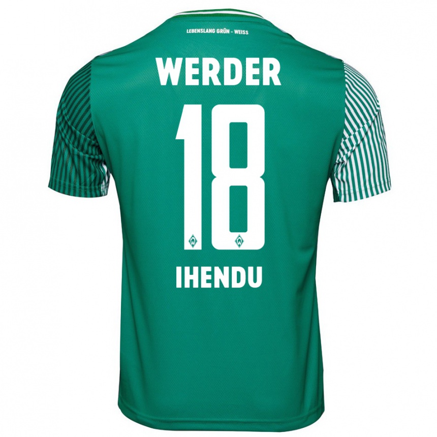 Enfant Football Maillot Daniel Ihendu #18 Vert Tenues Domicile 2023/24 Canada