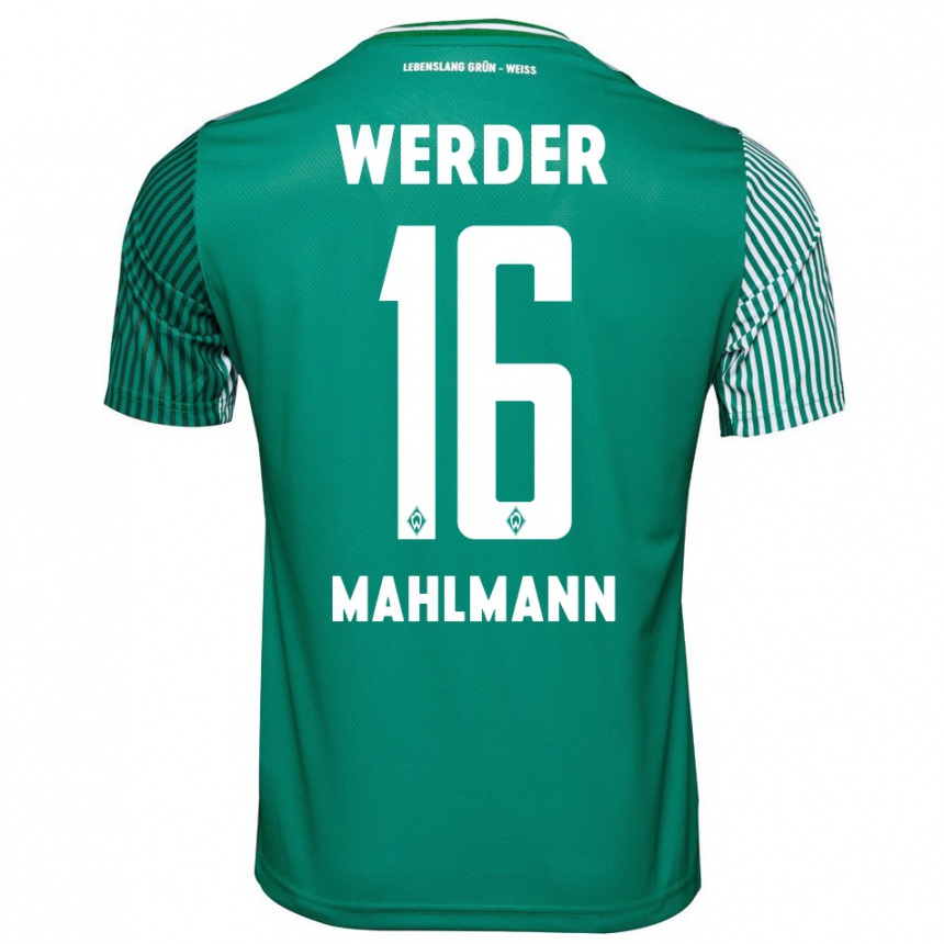 Enfant Football Maillot Justus Mahlmann #16 Vert Tenues Domicile 2023/24 Canada