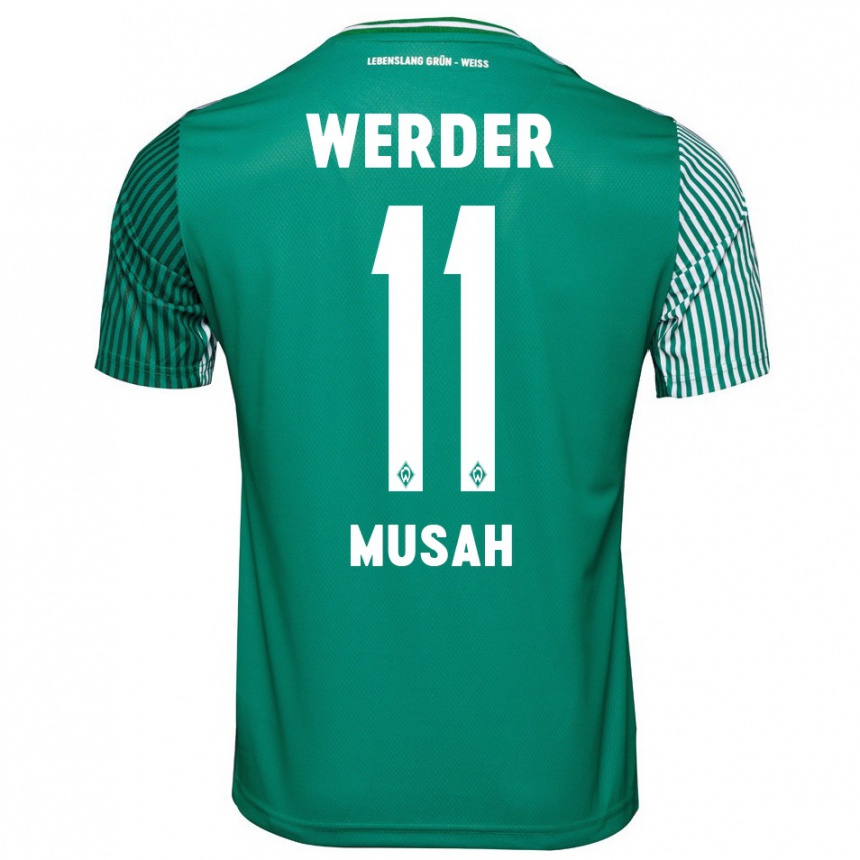 Enfant Football Maillot Salim Musah #11 Vert Tenues Domicile 2023/24 Canada