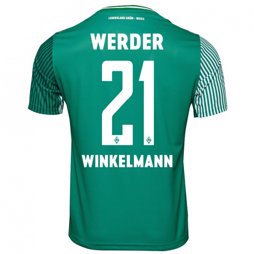 Kids Football Till Winkelmann #21 Green Home Jersey 2023/24 T-Shirt Canada