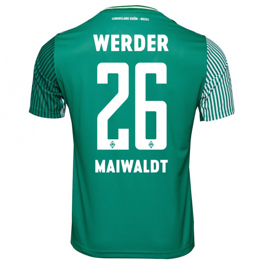 Enfant Football Maillot Julius Maiwaldt #26 Vert Tenues Domicile 2023/24 Canada