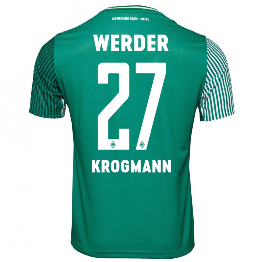 Kids Football Avid Krogmann #27 Green Home Jersey 2023/24 T-Shirt Canada