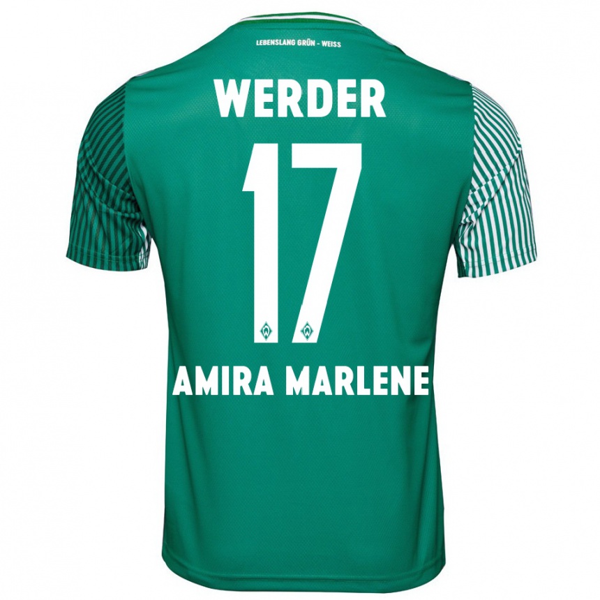 Kids Football Amira Marlene Dahl #17 Green Home Jersey 2023/24 T-Shirt Canada