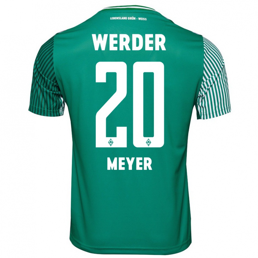 Enfant Football Maillot Christin Meyer #20 Vert Tenues Domicile 2023/24 Canada