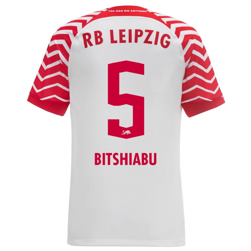 Enfant Football Maillot El Chadaille Bitshiabu #5 Blanc Tenues Domicile 2023/24 Canada