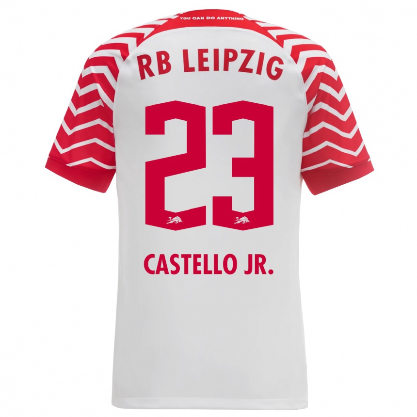 Enfant Football Maillot Castello Lukeba #23 Blanc Tenues Domicile 2023/24 Canada