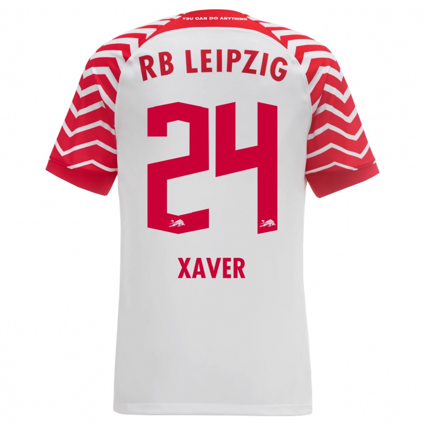 Enfant Football Maillot Xaver Schlager #24 Blanc Tenues Domicile 2023/24 Canada