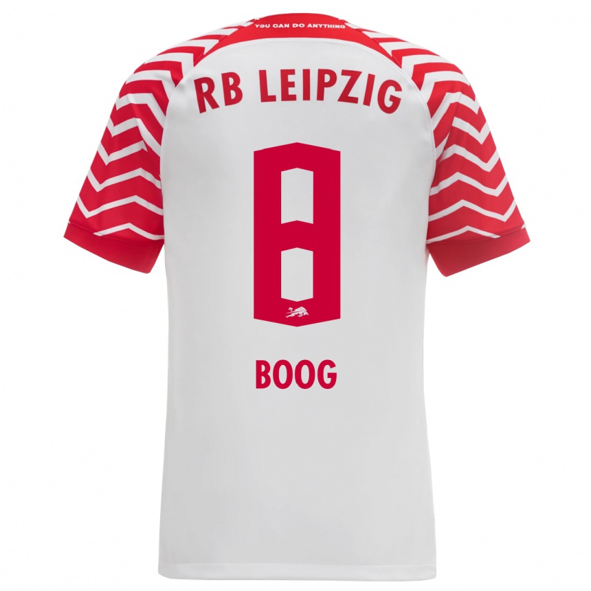 Kids Football Miguel Boog #8 White Home Jersey 2023/24 T-Shirt Canada