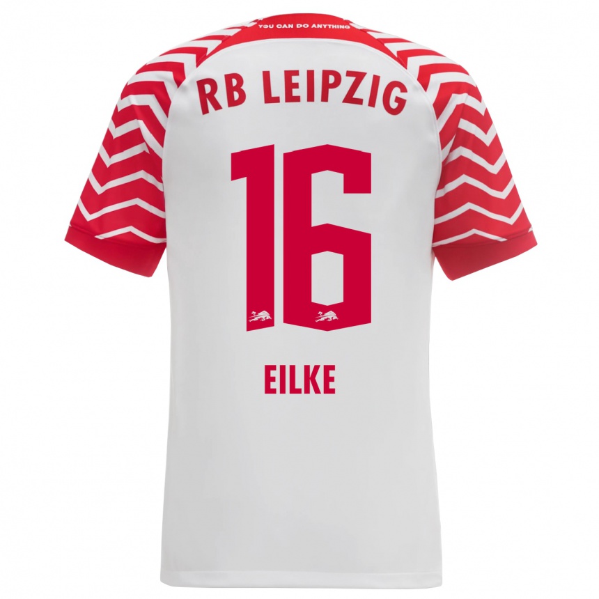 Kids Football Lennox Eilke #16 White Home Jersey 2023/24 T-Shirt Canada