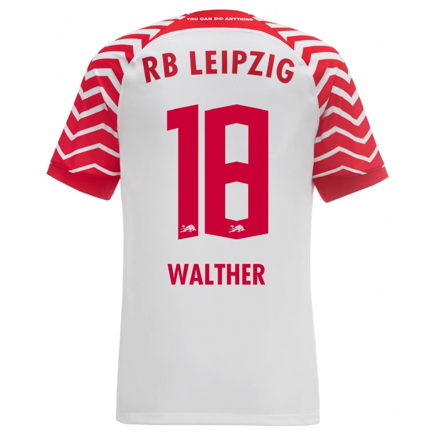 Kids Football Mika Walther #18 White Home Jersey 2023/24 T-Shirt Canada