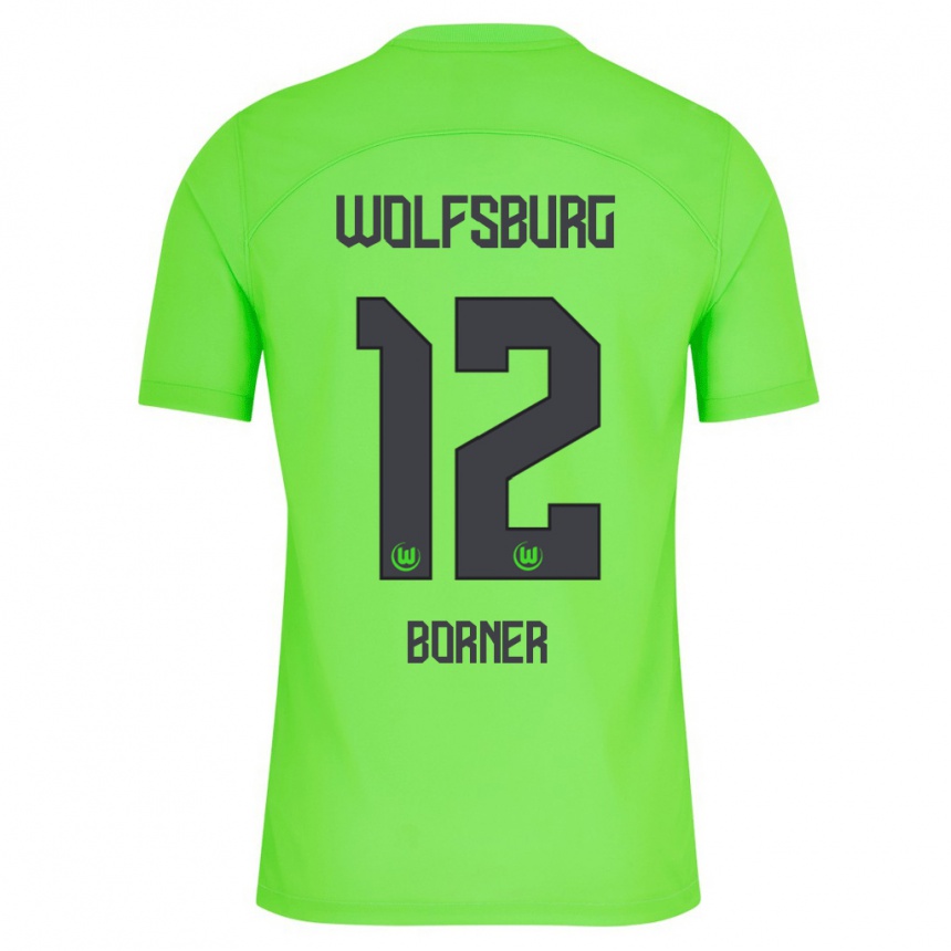 Enfant Football Maillot Benedikt Börner #12 Vert Tenues Domicile 2023/24 Canada