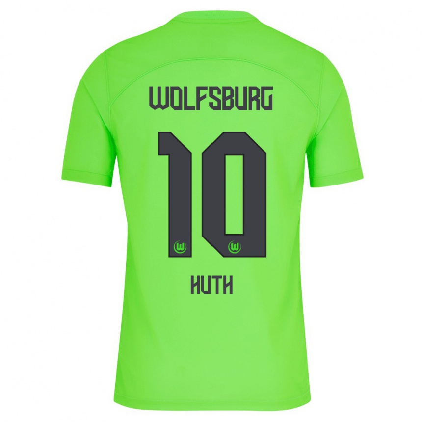 Kids Football Svenja Huth #10 Green Home Jersey 2023/24 T-Shirt Canada