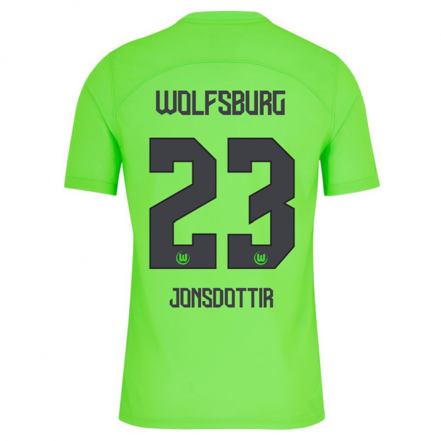 Enfant Football Maillot Sveindís Jane Jónsdóttir #23 Vert Tenues Domicile 2023/24 Canada