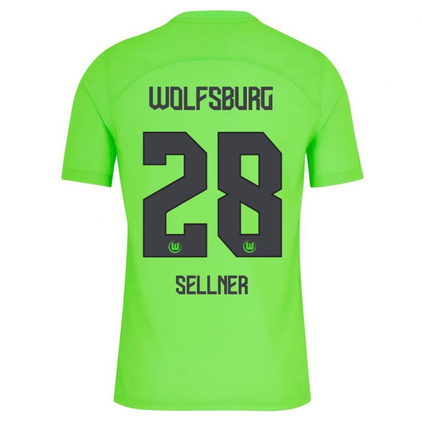 Enfant Football Maillot Tabea Sellner #28 Vert Tenues Domicile 2023/24 Canada