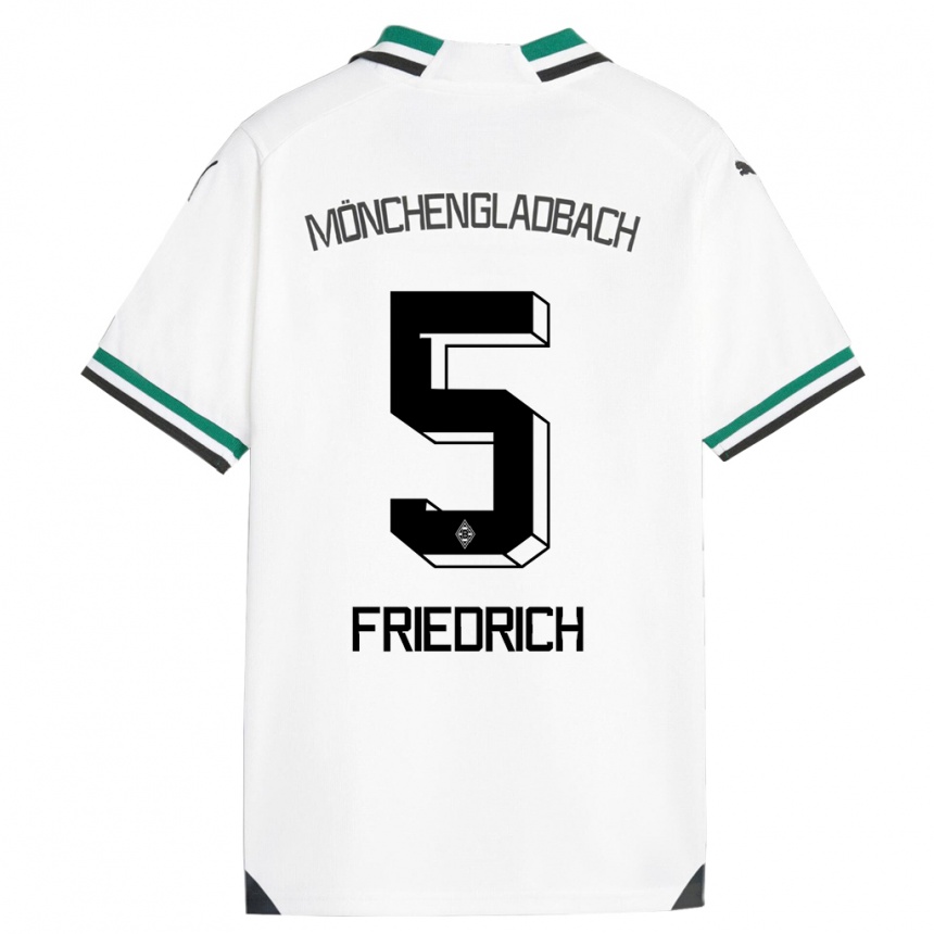 Kids Football Marvin Friedrich #5 White Green Home Jersey 2023/24 T-Shirt Canada