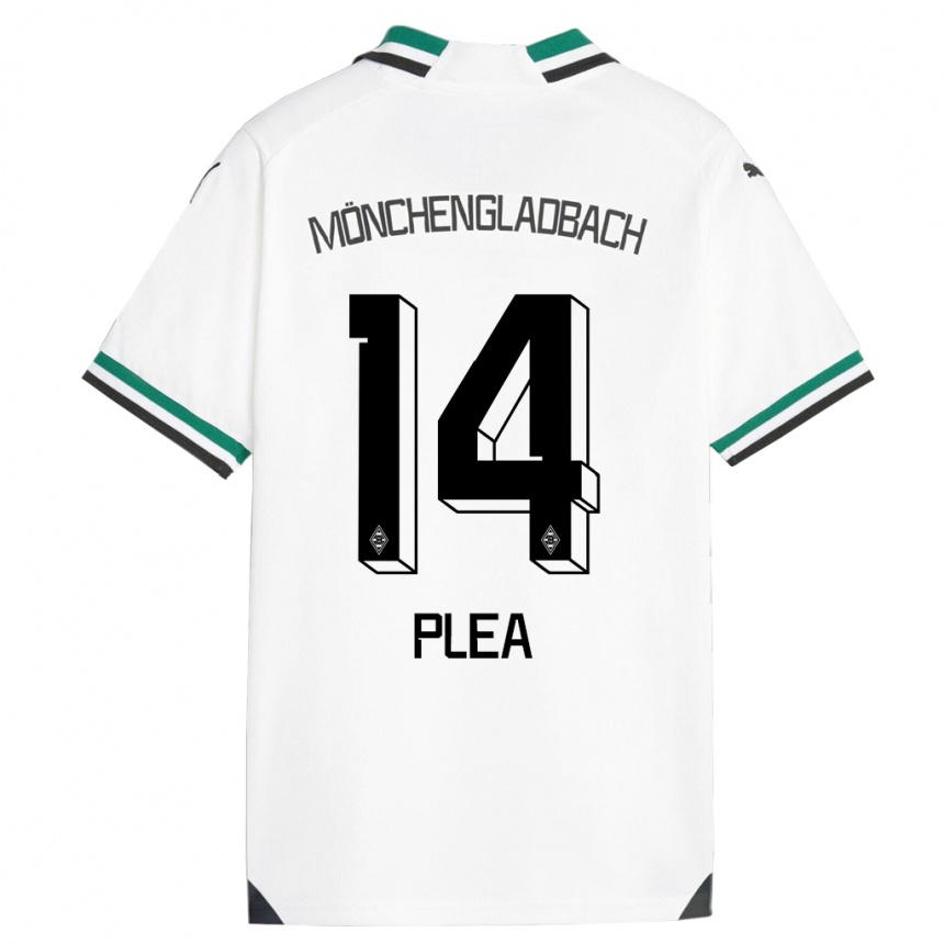 Kids Football Alassane Plea #14 White Green Home Jersey 2023/24 T-Shirt Canada