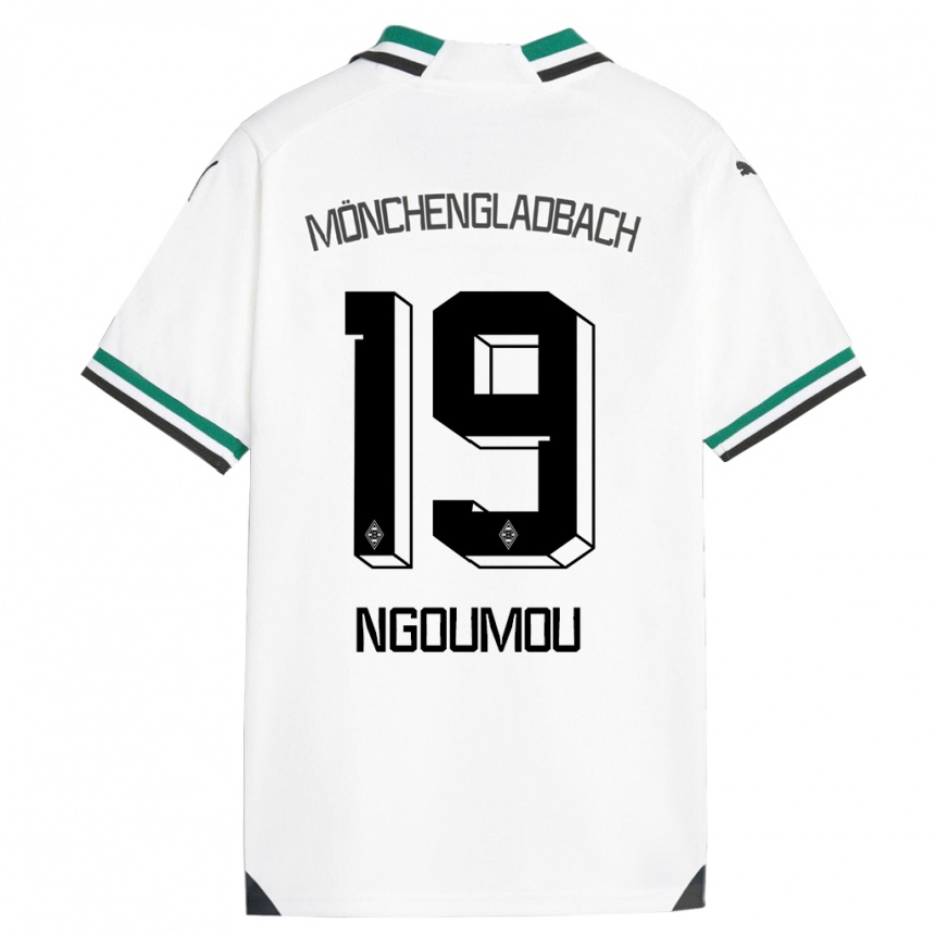 Enfant Football Maillot Nathan Ngoumou #19 Blanc Vert Tenues Domicile 2023/24 Canada