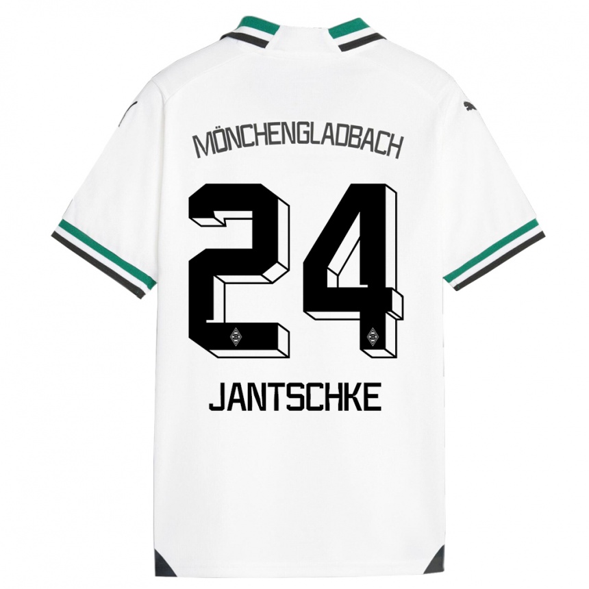 Kids Football Tony Jantschke #24 White Green Home Jersey 2023/24 T-Shirt Canada