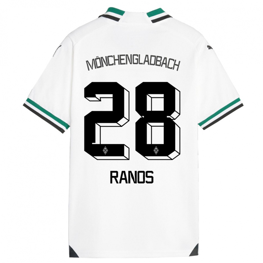 Kids Football Grant-Leon Ranos #28 White Green Home Jersey 2023/24 T-Shirt Canada