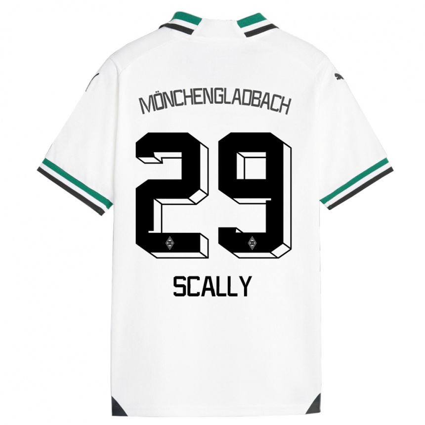 Kids Football Joe Scally #29 White Green Home Jersey 2023/24 T-Shirt Canada