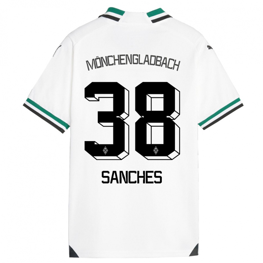 Kids Football Yvandro Borges Sanches #38 White Green Home Jersey 2023/24 T-Shirt Canada