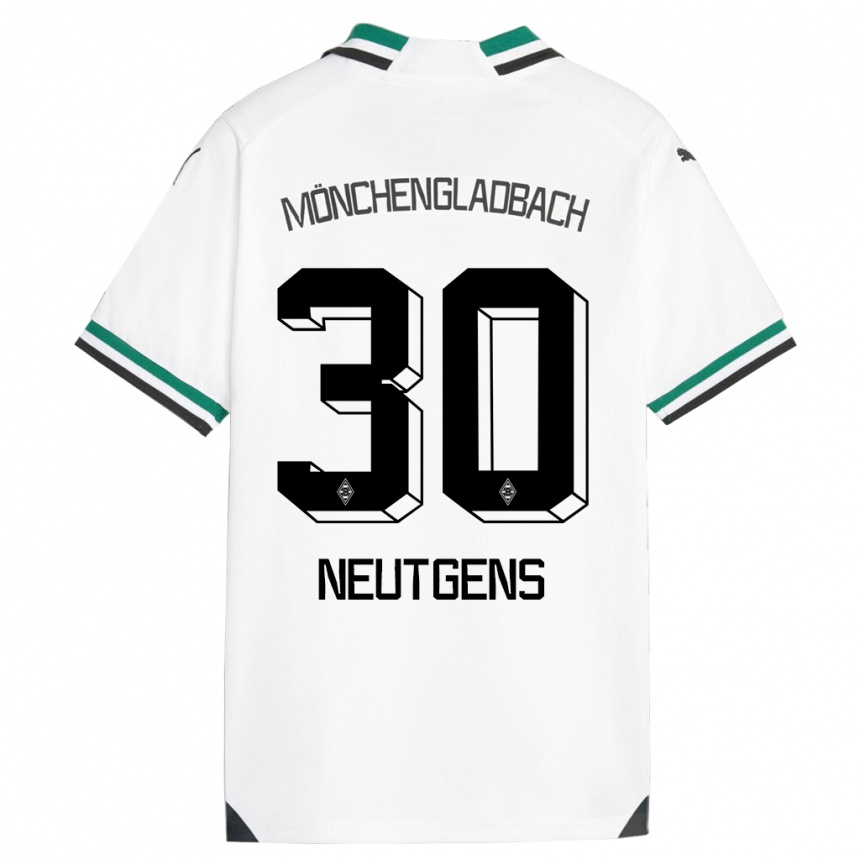 Enfant Football Maillot Maximilian Neutgens #30 Blanc Vert Tenues Domicile 2023/24 Canada