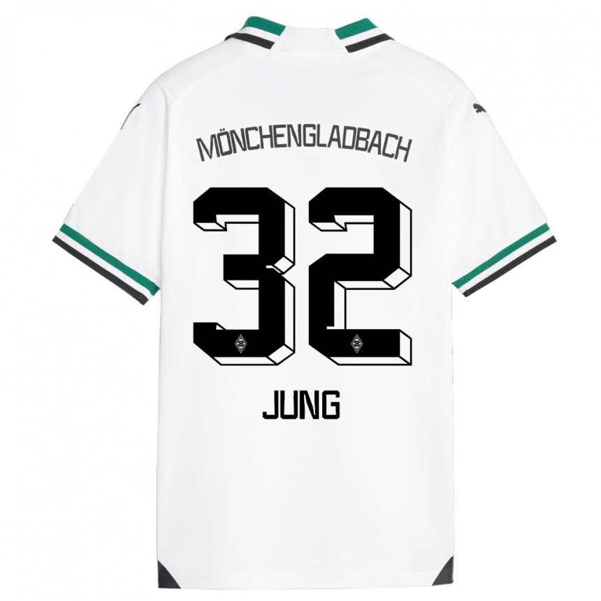 Kids Football In-Gyom Jung #32 White Green Home Jersey 2023/24 T-Shirt Canada