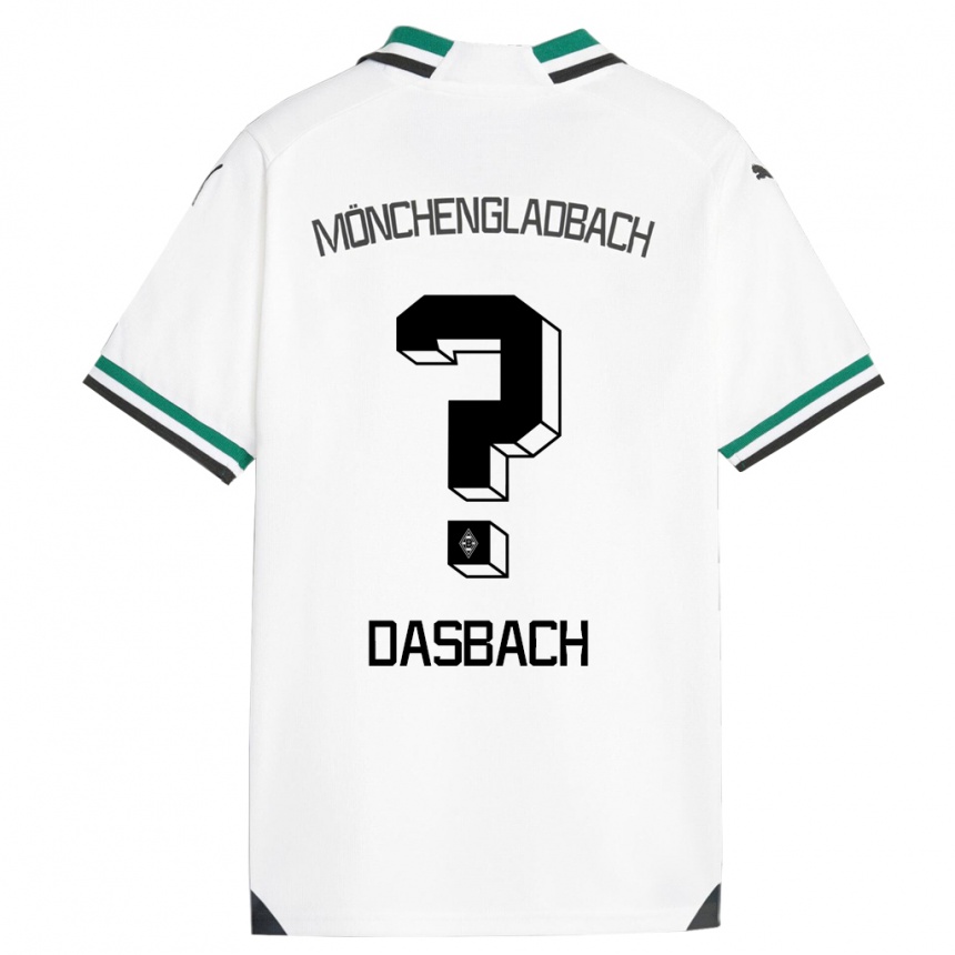 Kids Football Yannik Dasbach #0 White Green Home Jersey 2023/24 T-Shirt Canada