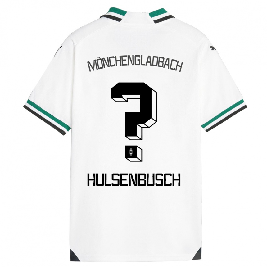 Kids Football Daniel Hülsenbusch #0 White Green Home Jersey 2023/24 T-Shirt Canada