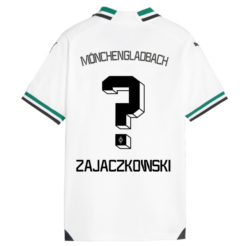 Kids Football Vincent Zajaczkowski #0 White Green Home Jersey 2023/24 T-Shirt Canada