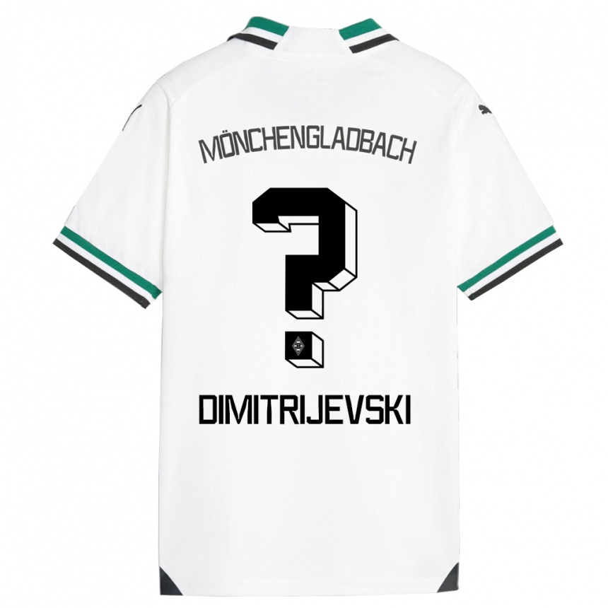 Kids Football Maximilian Dimitrijevski #0 White Green Home Jersey 2023/24 T-Shirt Canada