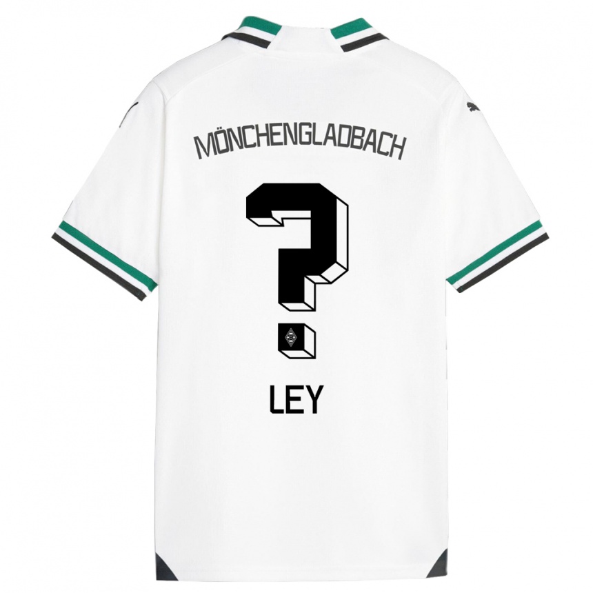 Kids Football Marlon Ley #0 White Green Home Jersey 2023/24 T-Shirt Canada