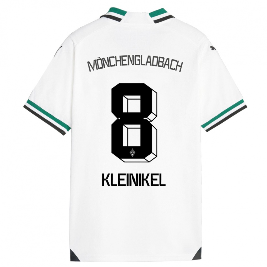 Kids Football Nadja Kleinikel #8 White Green Home Jersey 2023/24 T-Shirt Canada