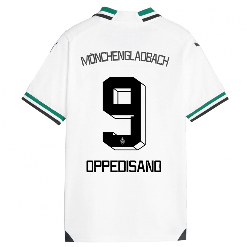 Kids Football Valentina Oppedisano #9 White Green Home Jersey 2023/24 T-Shirt Canada