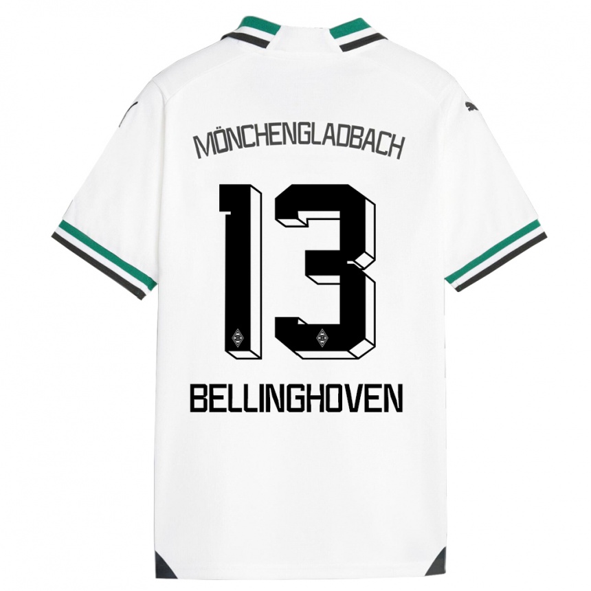 Enfant Football Maillot Christina Bellinghoven #13 Blanc Vert Tenues Domicile 2023/24 Canada