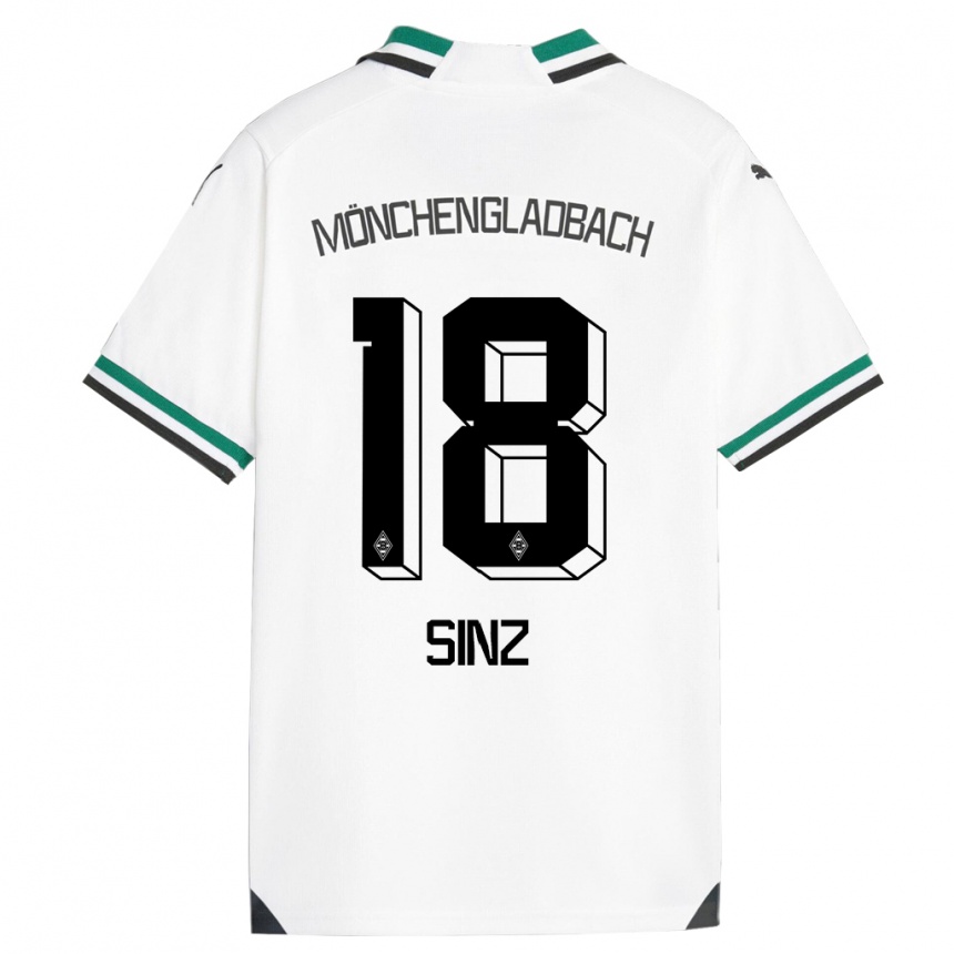 Enfant Football Maillot Michelle Sinz #18 Blanc Vert Tenues Domicile 2023/24 Canada