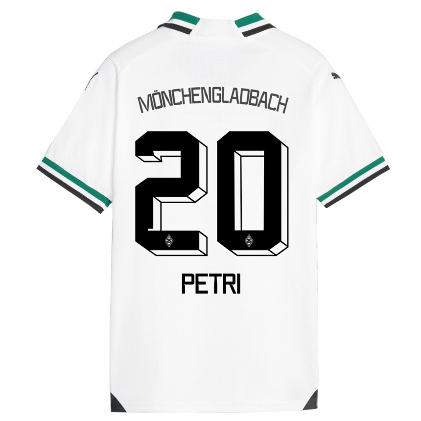 Kids Football Paula Petri #20 White Green Home Jersey 2023/24 T-Shirt Canada