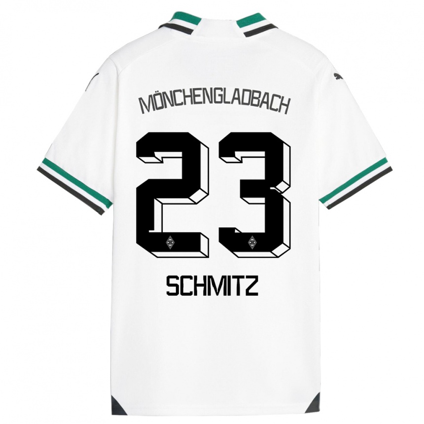 Kids Football Sarah Schmitz #23 White Green Home Jersey 2023/24 T-Shirt Canada