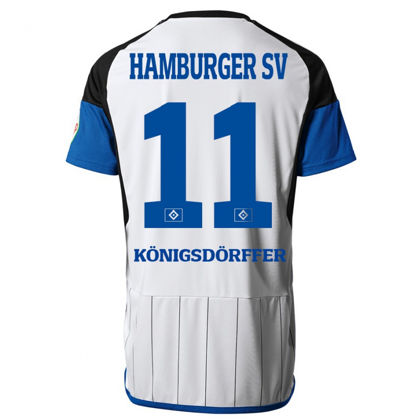 Kids Football Ransford Königsdörffer #11 White Home Jersey 2023/24 T-Shirt Canada