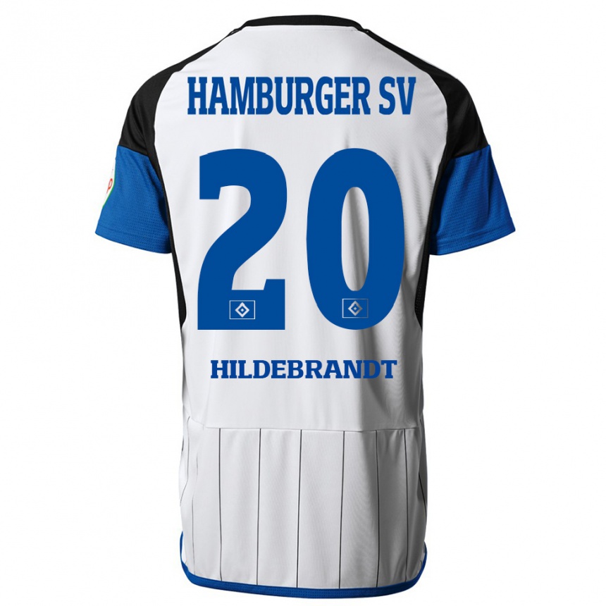 Enfant Football Maillot Tjark Hildebrandt #20 Blanc Tenues Domicile 2023/24 Canada