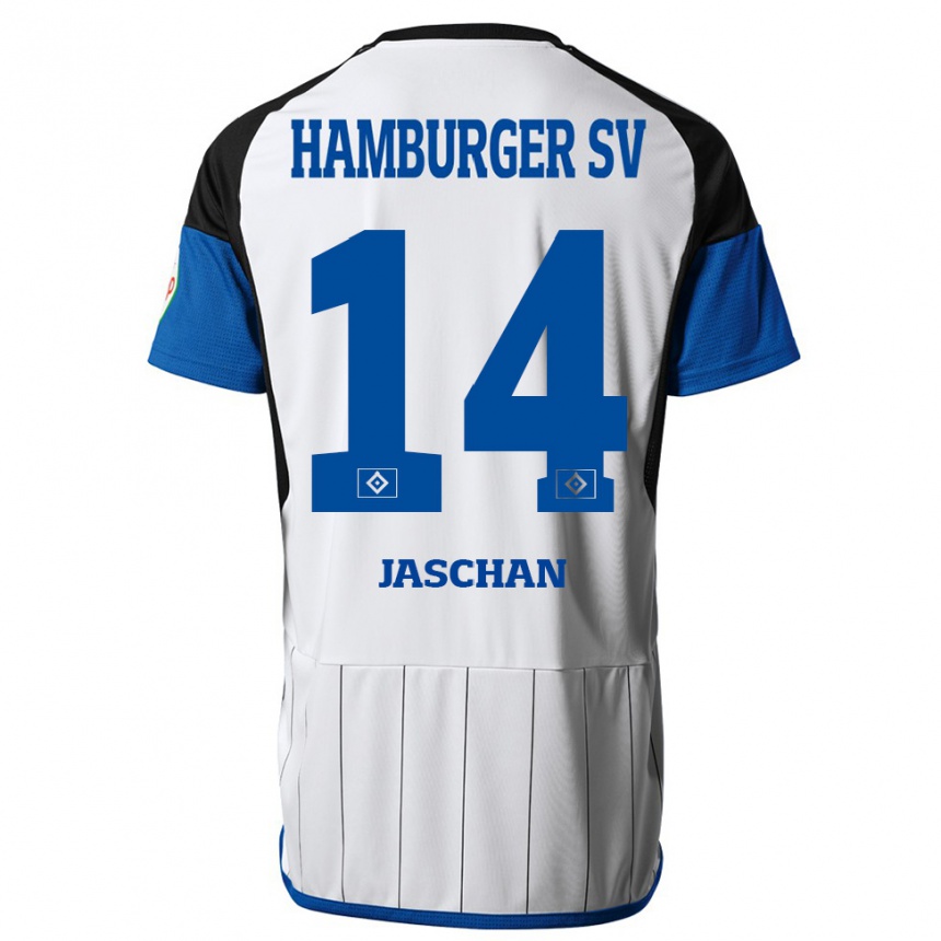 Enfant Football Maillot Endrik Jaschan #14 Blanc Tenues Domicile 2023/24 Canada