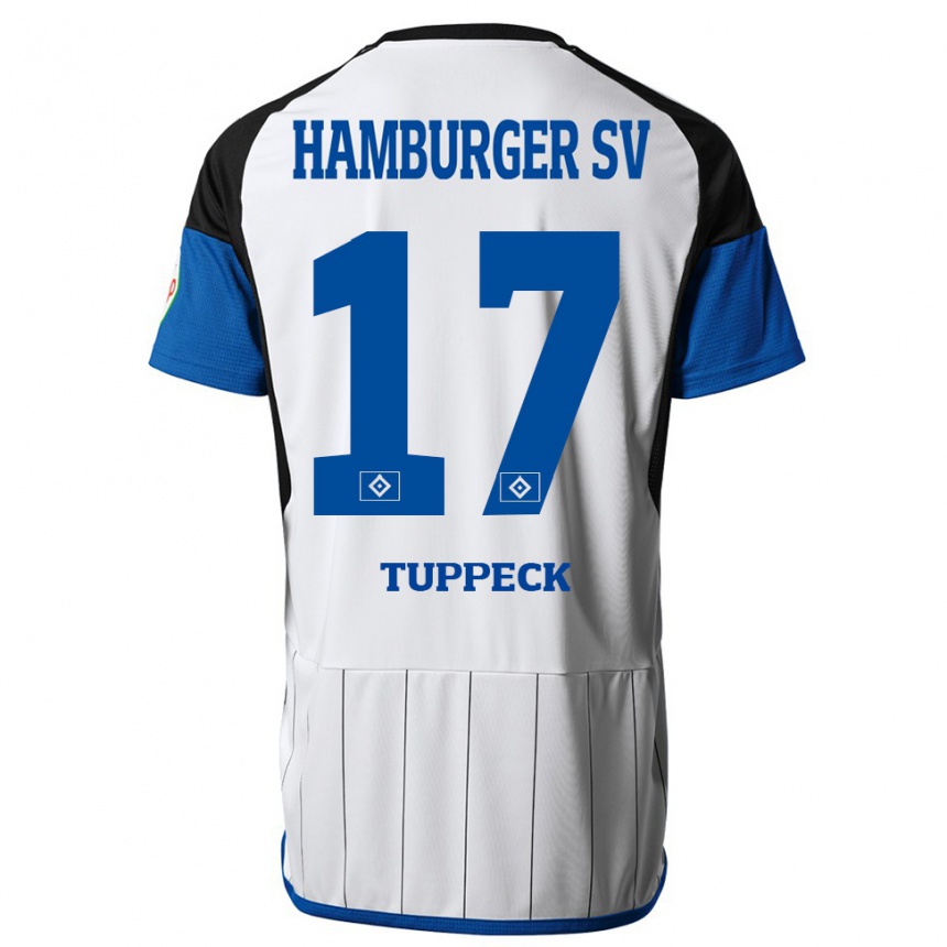 Kids Football Niklas Tuppeck #17 White Home Jersey 2023/24 T-Shirt Canada