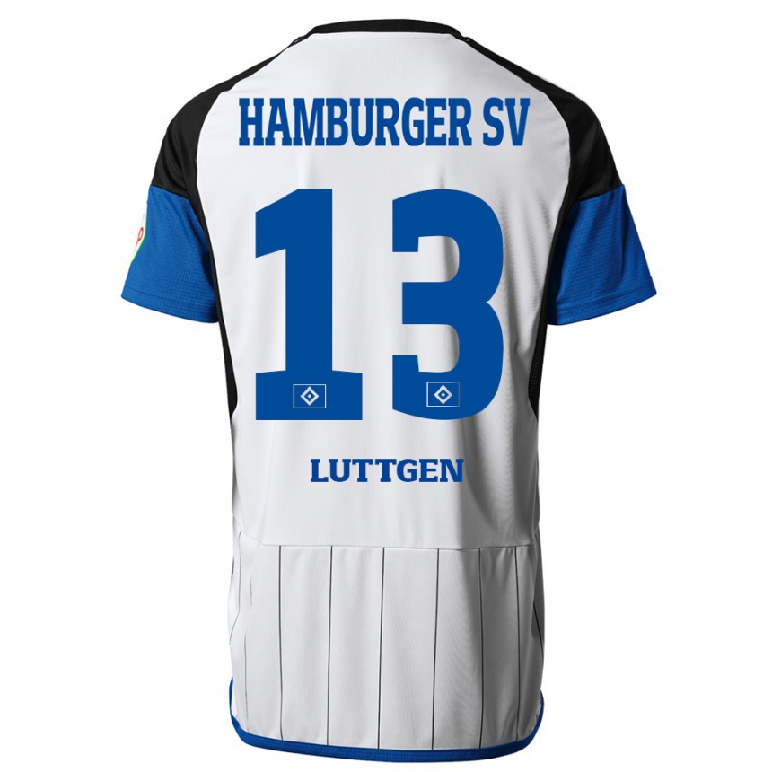 Enfant Football Maillot Lasse Lüttgen #13 Blanc Tenues Domicile 2023/24 Canada