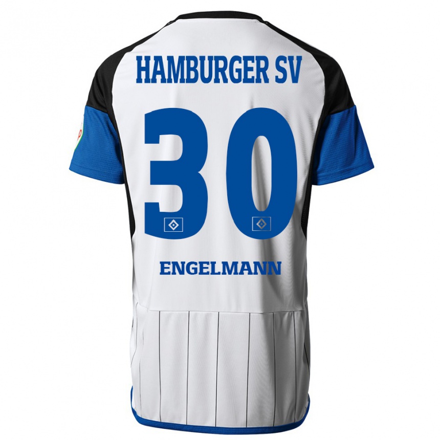 Kids Football Timon Engelmann #30 White Home Jersey 2023/24 T-Shirt Canada