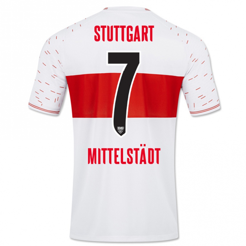 Kids Football Maximilian Mittelstädt #7 White Home Jersey 2023/24 T-Shirt Canada